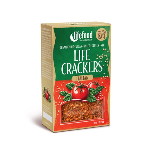 Lifefood Crackers herbes italiennes s.gluten bio & raw 90g